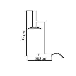 Lampa Biurkowa Hat 1xLED Czarna LP 1661 1T BK