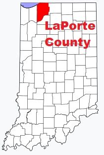 LaPorte County on the satellite map of Indiana 2024. Actual satellite ...