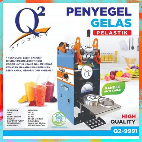 Jual Alat Press Cup Plastik Sealing Machine Cup Sealer Q