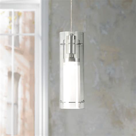 Et2 Clear Cylinder 5 12w Frosted Glass Pendant Light 36544 Lamps