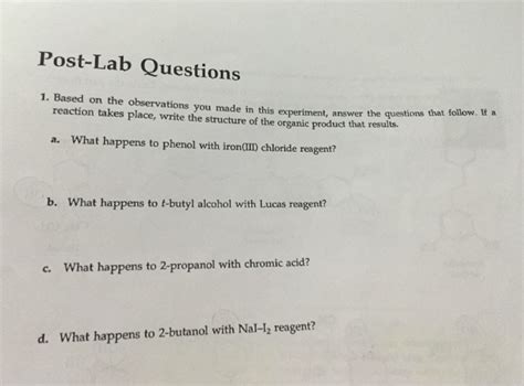 Solved Post Lab Questions 1 Based On The Observations You Chegg