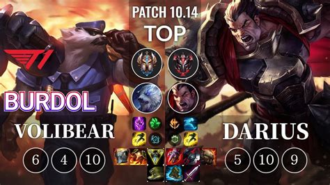 T Burdol Volibear Vs Darius Top Kr Patch Youtube