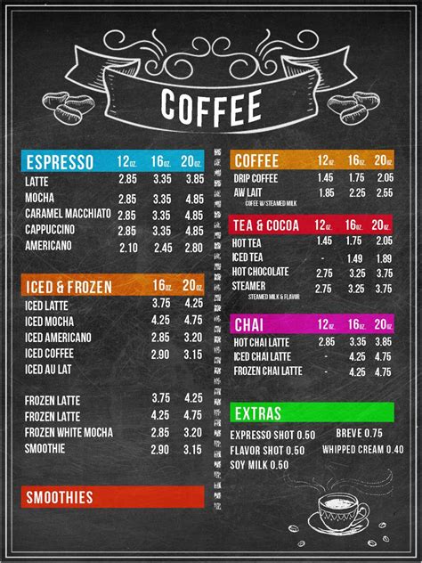 Entry #26 by avalenti2 for Design Menu Boards for Coffee Shop | Freelancer