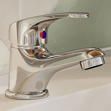 QS Basics Plumbery Chrome Single Lever Basin Mixer Tap With Click Clack