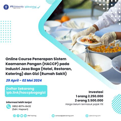 Ipb Training Online Course Penerapan Sistem Keamanan Pangan Haccp