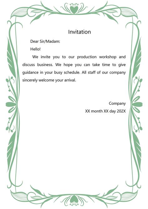 WORD Of Company Invitation Letter Docx WPS Free Templates