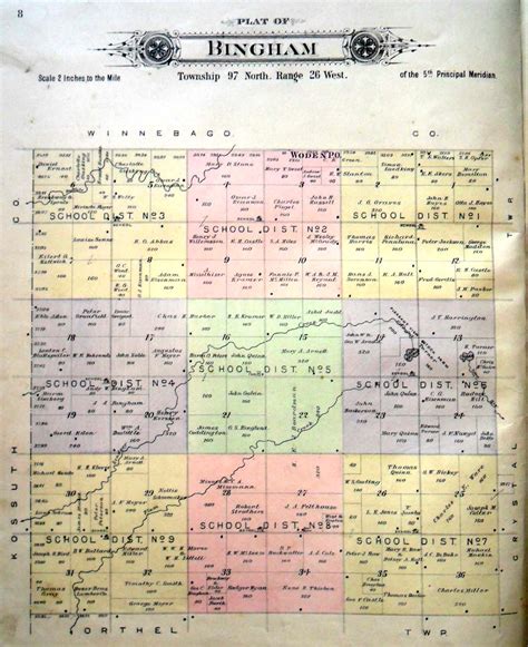 1896/1930 Bingham Twp Map