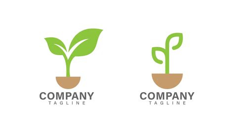 Green Plant Logo Vector Design 4364618 Vector Art At Vecteezy