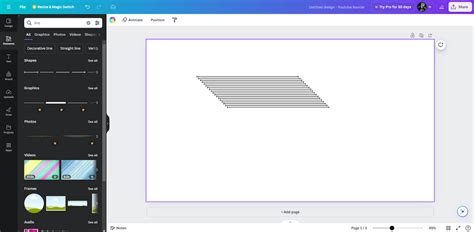 evenly space lines text  objects  canva motricialy