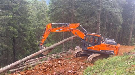 Forest Road Construction Doosan Dx Nlc Youtube