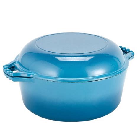 Bruntmor 7 Qt Blue 2 In 1 Dutch Oven And Skillet Cookware Set 7 Qt Kroger