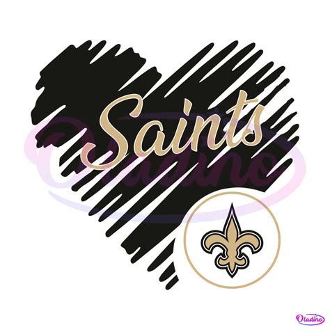 Heart New Orleans Saints NFL Team Logo SVG Digital File