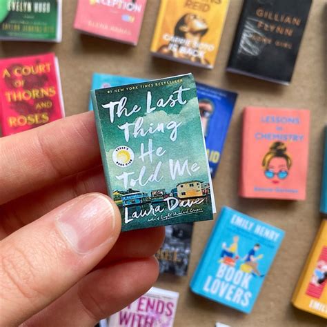 Handmade CUSTOM Mini Books TBR Jar Books Miniature Books Tiny