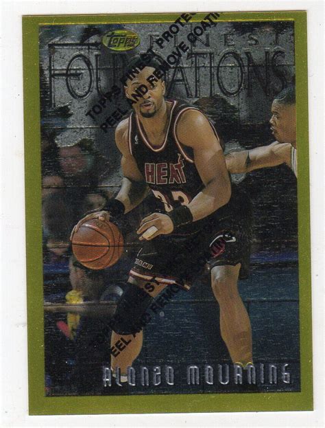 1996 97 Topps Finest Rare Gold 288 Alonzo Mourning For Sale Online