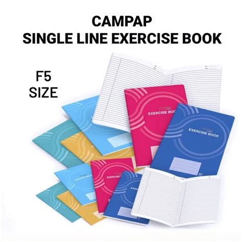 1PKT CAMPAP F5 60GSM Single Line Exercise Book 80P 100P 120P