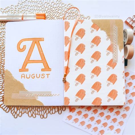 August Bullet Journal Bujo Theme Idea And Inspiration Creamsicle Shoppe