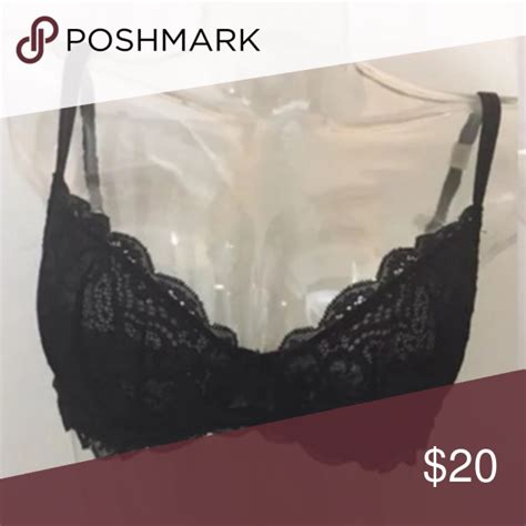 Vs Pink Black Lace Bra Size 34c Black Lace Bra Lace Bra Black Pink