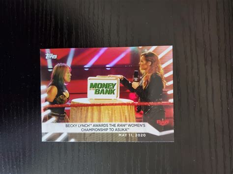 2021 Topps WWE Women S Division Rainbow Foil 16 Asuka Becky Lynch