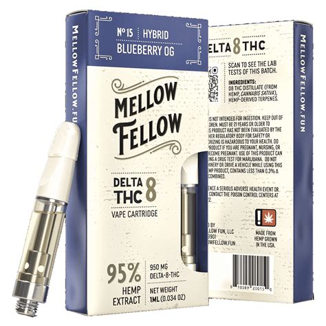 Mellow Fellow Delta Blueberry Og Hybrid Cartridge Ml Ct Harvard