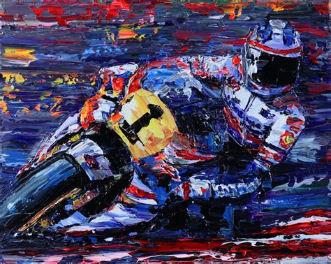 Living On The Edge Motorcycling Grand Prix Art Motogp Painting By Art