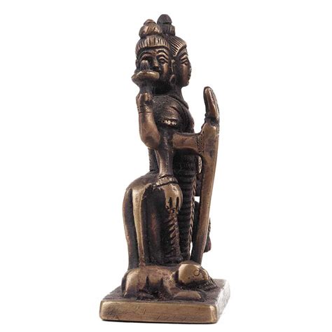 Handmade Oxidized Brass Saint Dattatreya Statue