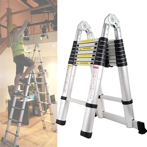 Amazon Bowoshen Telescopic Extension Ladder Ft A Frame Folding