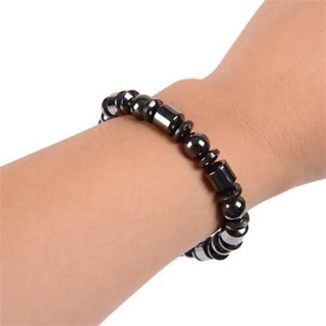 Weight Loss Round Black Stone Magnetic Therapy Bracelet Health Care