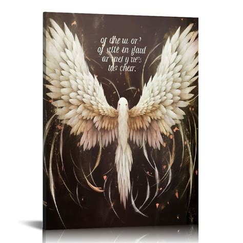 CANFLASHION Under His Wings Christian Wall Decor Faith Bible Verse