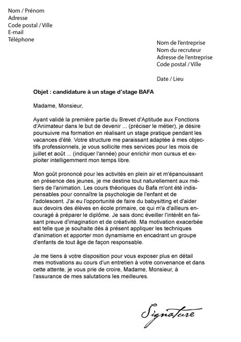 Lettre De Motivation Colonie De Vacances Laboite Cv Fr