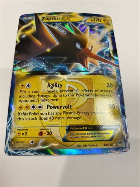 Pokémon Card Zapdos Ex Team Plasma 48135 Hp170 Mint Holo Ebay