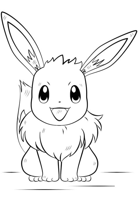 Coloriage Évoli Pokemon Télécharger Et Imprimer Gratuit Sur