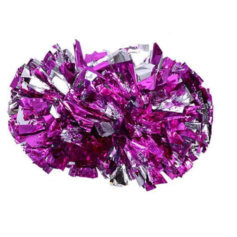 Sparkling Aerobics Companion Rose Silver Dance Pom Poms For Cheerleading And Sports