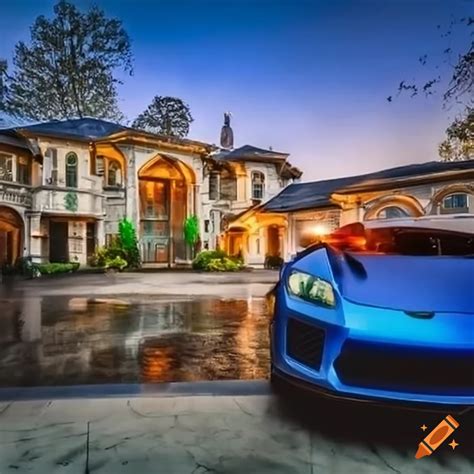 Luxury Cars Parked In Front Of A Real Estate Property On Craiyon