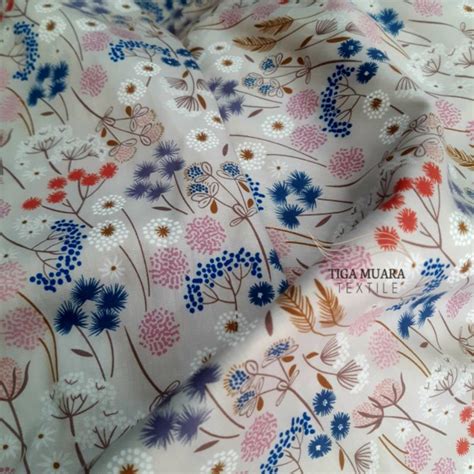 Jual Bahan Kain Katun Jepang Cotton Japan Tokai Senko Motif Bunga