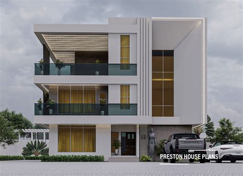 6 Bedroom Contemporary Building Plan Preston House Plans