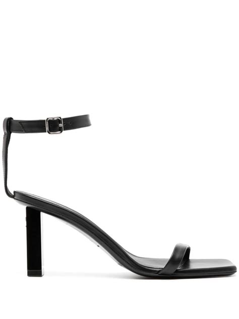 Courrèges 80mm Square Toe Leather Sandals Farfetch