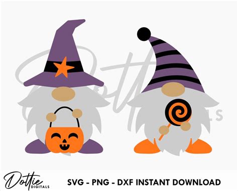 Halloween Gonks Svg Png Dxf Sublimation Sticker Cutting Craft File