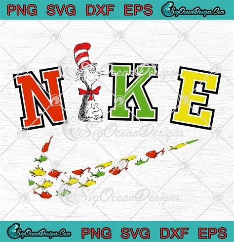 Dr Seuss Swoosh Cat In The Hat SVG Dr Seuss For Teachers SVG PNG EPS