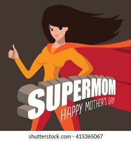 Happy Mothers Day Supermom Design Eps Stock Vector Royalty Free