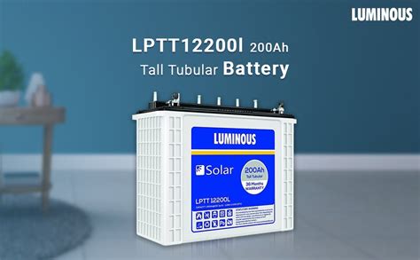 Luminous Solar Lptt L Ah Tall Tubular Inverter Battery At Rs