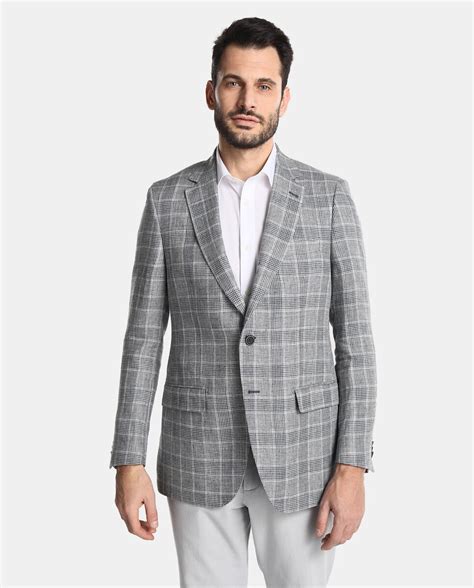 Blazer De Linho De Homem Emidio Tucci Classic Pr Ncipe De Gales