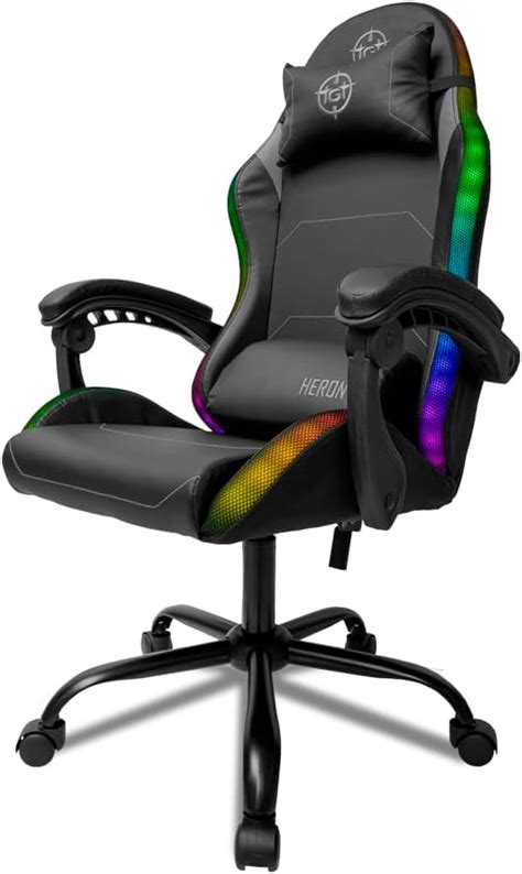 Cadeira De Escrit Rio Tgt Heron Rgb Tgt Hr Rgb Gamer Ergon Mica Preta