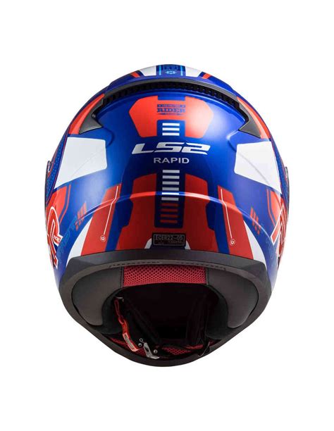 Casco LS2 Rapid Stratus Azul Rojo Blanco