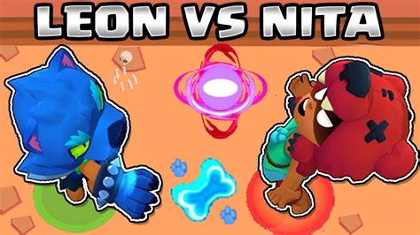 Leon Vs Nita 1vs1 Brawl Stars Lobo Leon Youtube