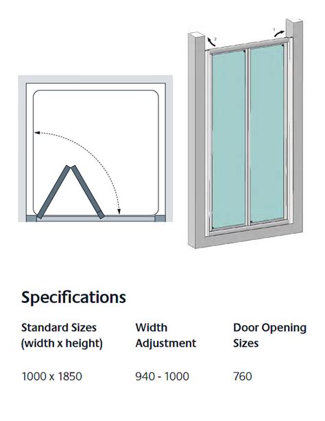 Lakes Classic Silver Framed Bi Fold Door Silver W 1000 X H 1850mm