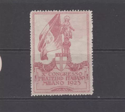 ITALY MILAN 1925 X Italian Philatelic Congress Poster Stamp Label 2 00