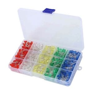 Kit De LEDs 5mm 5 Cores 500 Unidades