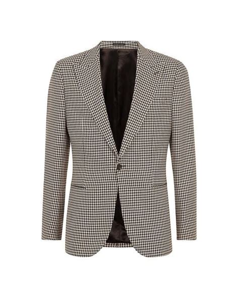 Reiss Gown Houndstooth Blazer In Gray For Men Lyst