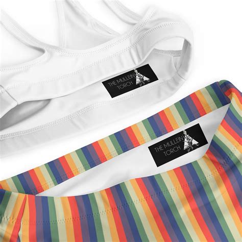 Rainbow Two Piece Swimsuit Pride Bikini Recycled Etsy