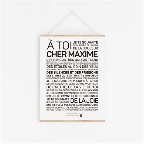 Affiche cadeau prénom Maxime- Les mots à l'affiche